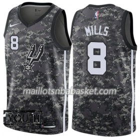 Maillot Enfant San Antonio Spurs Patty Mills 8 Nike City Edition Noir Swingman